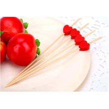 Fashionable Design Heart Shaped Natural Bamboo Skewer/Stick/Pick
